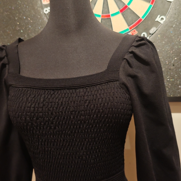 Sandro Black Puff Sleeve Dress - Picture 6 of 16